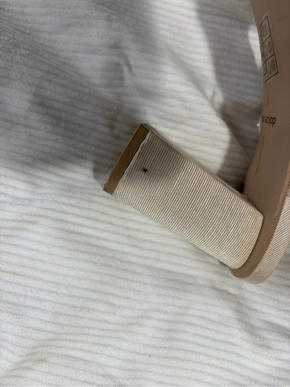 Dolce Vita Braided Pearl-Trim Slide Sandals — Blush Beige - Picture 3 of 5